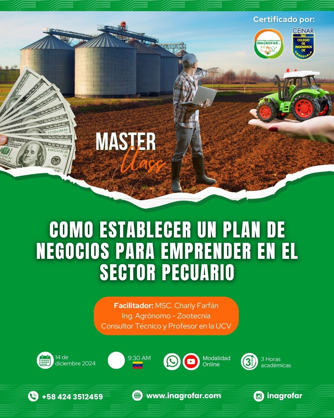 Master class negocio agropecuario Inagrofar soluciones agropecuarias